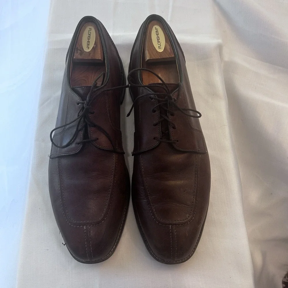 Allen Edmonds Hancock Brown Leather Men 13C Classic Old Money Professional